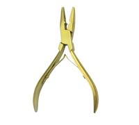 Pince d'extension de cheveux professionnelle, pince d'application de trame, Micro maillons, perles plus proches Outil Coiffure Salon & Maison(Gold)