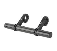 Pince d'extension de Guidon, Prolongateur de Guidon de Vélo en Alliage d'aluminium Léger et étanche en Fibre de Carbone pour Support de Téléphone pour Phare (Double pince noire)