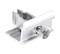 Pince d'extrémité de panneau solaire en acier inoxydable avec clip de fixation rapide pour cadre de 30 à 50 mm - Montage PV sur camping-car, bateau, maison - Noir argenté - 50 mm