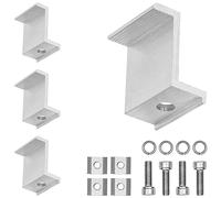 Pince d'extrémité pour module solaire, 4 pcs, pour hauteur de module de 40 mm, en Aluminium, accessoires de fixation inclus, Rail de montage solaire Accessoires pour modules avec cadre