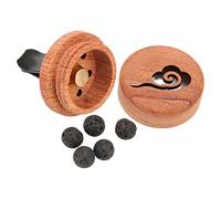 Pince Diffuseur D'huile Essentielle D'arôme en Bois, Pierre de Diffusion de Parfum, Accessoires de Voiture D'aide au Sommeil de Méditation de Yoga, Mini Parfumeur