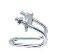 Pince Double en forme de U galvanisée M8, vis, boulon croisé, échafaudage acier spéciale for serre, 1 pièces(50x50mm)