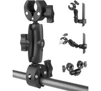 Pince Double Super Clamp pour Appareil Photo, 9 cm Pince Double Super Clamp, Support avec tête sphérique Double à 360°, pour Trépied de lumière, Réflecteur, Parapluie, Motocyclette