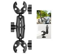 Pince double super crabe pour guidon de moto, robinet de caméra de sport, rotation à 360 °, pince à griffe fixe pour tige d'appareil photo, trépied de tir, réflecteur photo, diamètre de 1,5 à 4 cm