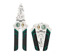 Pince électricienne professionnelle avec pince à dénuder, cutter et testeur de tension intégré pour diagnostic électrique