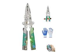 Pince électrique Tuvilo, Tournevis à Stylet Pliable, Dénudeur De Fils, Dénudeur De Fil Pliable 18 En 1, Testeur Et Sertisseur Multifonctions, Réparation Professionnell(A)
