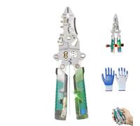 Pince électrique Tuvilo, Tournevis à Stylet Pliable, Dénudeur De Fils, Dénudeur De Fil Pliable 18 En 1, Testeur Et Sertisseur Multifonctions, Réparation Professionnell(B)