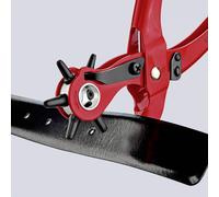 Knipex Pince emporte-pièces revolver revêtement poudre, rouge 220 mm 90 70 220 EAN