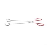 Pince en acier inoxydable de 38,1 cm pour barbecue, griller, cuisiner et servir avec poignées en caoutchouc antidérapantes rembourrées et rangement suspendu