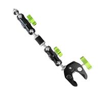 Pince en aluminium avec double tête sphérique filetée de 0,6 cm pour caméra d'action moniteur lumière LED accessoires trépied multifonction pour téléphone