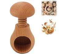 Pince en bois de noyer en forme de champignon, casse-noix en spirale en bois, outil de fissuration portable en noyer, outil de casse-noix, mécanisme de vis facile pour casser les écrous