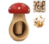 Pince en bois de noyer en forme de champignon, casse-noix en spirale en bois, outil de fissuration portable en noyer, outil de casse-noix, mécanisme de vis facile pour casser les écrous
