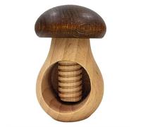 Pince en bois de noyer en forme de champignon, outil de casse-noix facile avec mécanisme à vis, cracker portable en bois pour noix, noix de pécan, noisettes, châtaignes, outil de cuisine multifonction