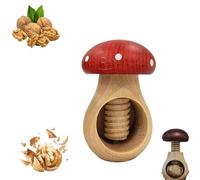 Pince en bois de noyer en forme de champignon, outil portable de fissuration en noyer, casse-noix en spirale, outil de fissuration d'écrous mécanisme de vis facile, multifonction pour noix de pécan