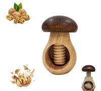 Pince en bois de noyer en forme de champignon, outil portable de fissuration en noyer, casse-noix en spirale, outil de fissuration d'écrous mécanisme de vis facile, multifonction pour noix de pécan