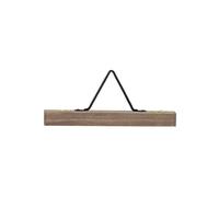 Pince en bois de sapin marron, avec crochet en fer noir, à fixer - Bloomingville, Chilas - 19x2x8 cm