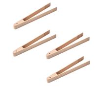 Pince en Bois pour Grille, Longue Pince Cuisine en Hêtre | Prise Aisée pour Saisir Toast, Bacon ou Salade, Service Barbecue, Cuisson et Friture, Protège les Poêles Antiadhésives
