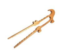 Pince en bois pour la cuisine | Pince à muffins, 27,9 cm, ustensiles de cuisine avec aimant pour servir bacon, bagel, gâteau, muffin, barbecue