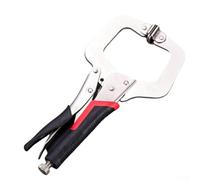 Pince en C avec pince en acier épais et poignée ergonomique pour une utilisation en atelier, offrant un réglage fluide des vis et une protection contre les dommages matériels (22,9 cm)