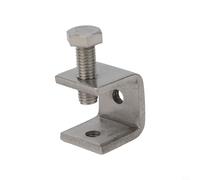 Pince en C en acier inoxydable pour montage sur bureau - Mâchoires réglables de 0 à 20 mm - Cadre en acier malléable moulé robuste avec pince de soudage antirouille de style I-Beam (1 pièce)