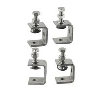 Pince en C Pince Tiger, Pince C Argent Acier Inoxydable 16-25mm 1/2/4 Pièces(4pcs)