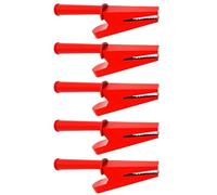 Pince en caoutchouc isolé plaqué cuivre, Red | Caoutchouc isolé avec trou de fiche banane de 4 mm pour le et la sécurité des fils d ' alimentation à courant