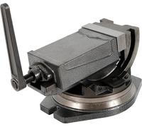 Pince-étau, base pivotante à 360°, angle d'inclinaison de 90°, gris