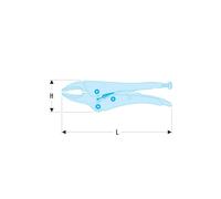 Pince-étau mono-réglage bec court - Par 5 - FACOM - 513.10