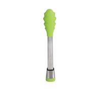 MASTRAD - Pince De Cuisine - Multi-usages - Pince de Service - S'ouvre Et Se Ferme D'une Seule Main - Manche en Acier Inoxydable - Embouts en Silicone - Ne Raye Pas les Casseroles - 28 CM - Verte