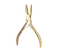 Pince Extension Cheveux Pince d'application de micro-anneaux, outil trame, pince micro-perles plus proche, d'extension cheveux en acier inoxydable(Gold)
