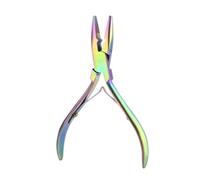 Pince Extension Cheveux Pince d'extension de cheveux professionnelle, pince d'application trame, Micro maillons, perles plus proches(Tinted Titanium)