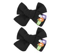 Pince Fleur Cheveux Épingle à cheveux thème Halloween, pince à cheveux élégante, Barrettes en forme de citrouille pour bébés filles, couvre-chef de fête pour enfants, décorations de (Navy, 10x9x2)