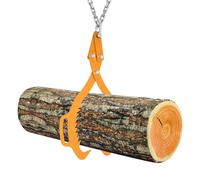 Pince forestière pour troncs d'arbres jusqu'à 520 mm, 700 kg de force de traction, pince à dos en acier de qualité supérieure pour différents troncs et barres (jaune)