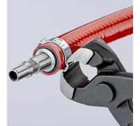 Pince frontale pour collier de serrage 220mm - Gainage PVC Atramentisée noire SC KNIPEX - 1098I220SB