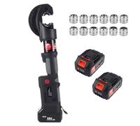 Pince hydraulique électrique 12 tonnes, outil électrohydraulique multifonction pour cosses batterie, rotation 180° et 12 matrices 6AWG-800MCM