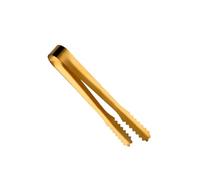 Pince Inox Cuisine Lot de 2 ou 4 mini pinces à glace en acier inoxydable doré, sucre, glaçons, accessoires cuisine, pince service métal for barbecue, 14,5 cm pour cuisine(Gold,2Pieces)