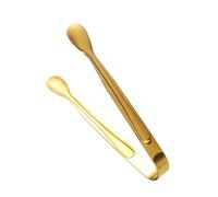 Pince Inox Cuisine Lot de 5 pinces à sucre en acier inoxydable for bar, hôtel, cueilleur glaçons, café, thé, outil service alimentaire pour cuisine(5PCS Gold)