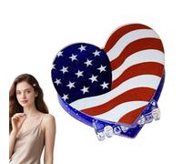 Pince Jour de l'Indépendance | Coiffure Patriotique Antiglisse | Mini Pinces Griffes 4 Juillet - Pour Les Vacances Plage Fête Festival Usage Style Décontracté Idée Cadeau Petite Amie