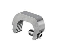 Pince limiteur de panneau de balcon pour chambre à coucher, gris | Butée de rail en aluminium avec poignée nervurée, aide à la ventilation