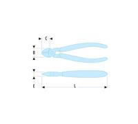 Pince micro coupante axiale - Par 5 - FACOM - 405.10