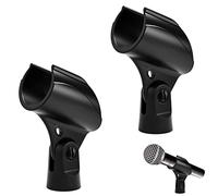Pince Micro, Support Universel de Microphone, Support pour Clip de Microphone, 2 Pièces Clip de Qualité à Ressort Pour Microphone, Idéal Pour les Conférences, Podcasts, Conférences, Concours, Etc