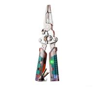 Pince multi-outils pliable en acier au chrome vanadium | Dénude les fils AWG 4-20, coupe et sertissage des terminaux, 20 fonctions en un, pliable pour le rangement