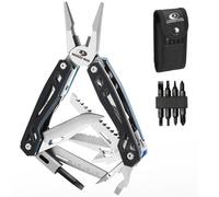 Pince Multifonction en Acier Inoxydable 22 en 1 Mossy Oak, Couteau Multifonction avec Sac, Outil Multitool Scie Embouts Tournevis Ouvre-Bouteille pour Camping, Exterieur, Randonnee, Survie, Reparation
