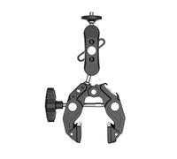 Pince multifonction réglable à double rotule et clip de support pour appareils photo et éclairage LED