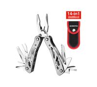 Pince multifonction WORKPRO 14 en 1 (12 en 1), outil de poche portable avec gaine en nylon, pliable