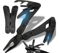 Pince Multifonctions 11 En 1 Outils Randonnée En Acier Inox Avec Couteau Scie Tournevis Multitool De Poche Pour Survie Camping Réparation Couteau Idee Cadeau Homme Noir