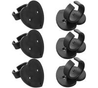 Pince Murale pour Microphone, Support Anti-roulement en ABS Noir | Forme Cœur, Anti-dérapant, pour Micros à Main et Lampes, Rangement Net en Coulisses