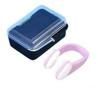 Pince-nez en silicone pour nageurs, plongeurs et sirènes de compétition, assure un contrôle ininterrompu de la respiration pendant l'immersion (rose)