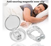 Pince Nez Magnétique Anti Ronflement En Silicone, Pince Nez, Plateau De Sommeil, Aide À Arrêter Le Ronflement, Dispositif De Réduction Du Ronflement Du Nez Avec Étui