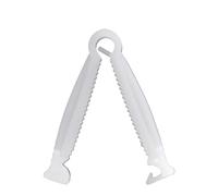 Pince Ombilicale Jetable pour Agnelage et Mise Bas, Plastique Blanc | Opération Main, Bords Lisses et Arrondis, pour -nés, Usage Vétérinaire et Élevage